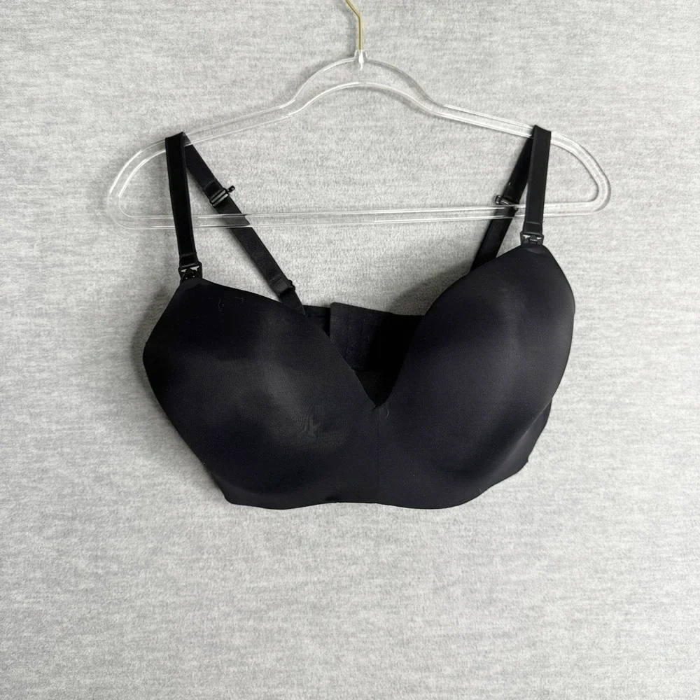 Auden Women‎ Bra Black Nursing Size 38DDD Lightly Lined Wirefree